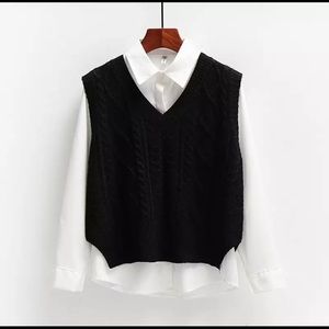 Black Sweater Vest